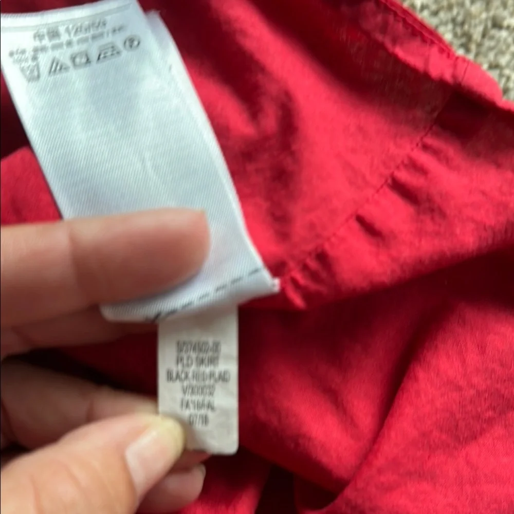 GAP Red and‎ Black Plaid Kids Skirt